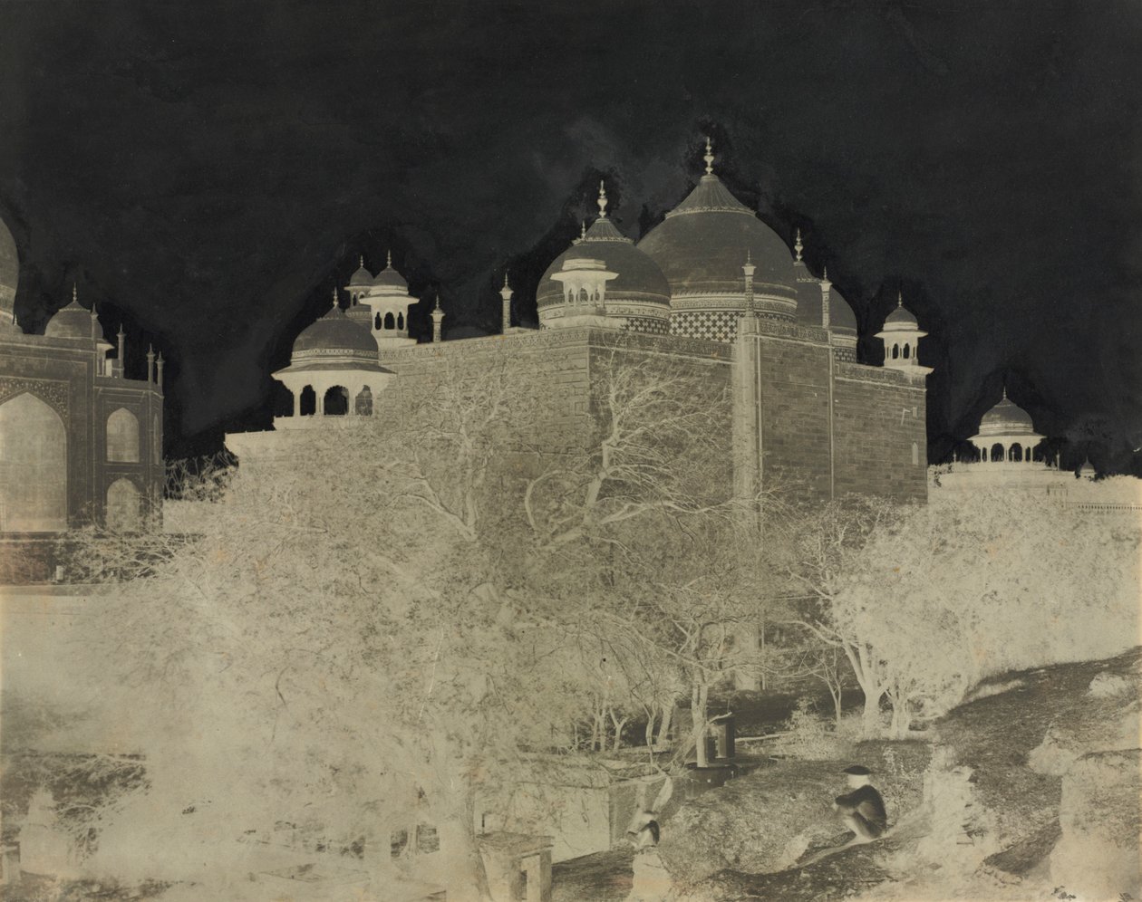 Taj Mahal, Back View of the Rest-House, with Figure, c1858-1862 by John Murray