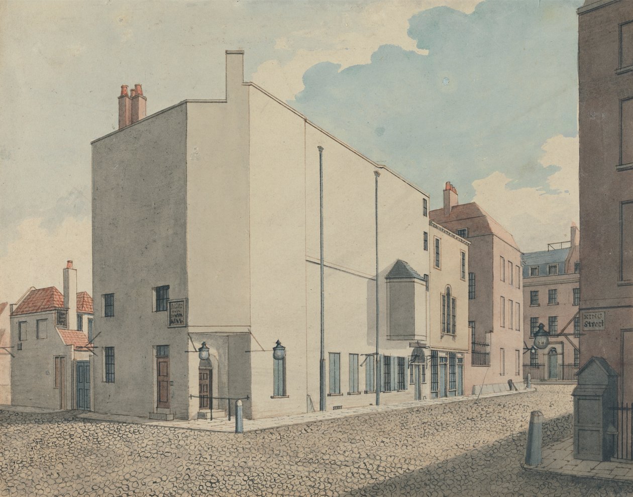 Argyll Concert Rooms, Regent Street, London: Perspective by John Nash