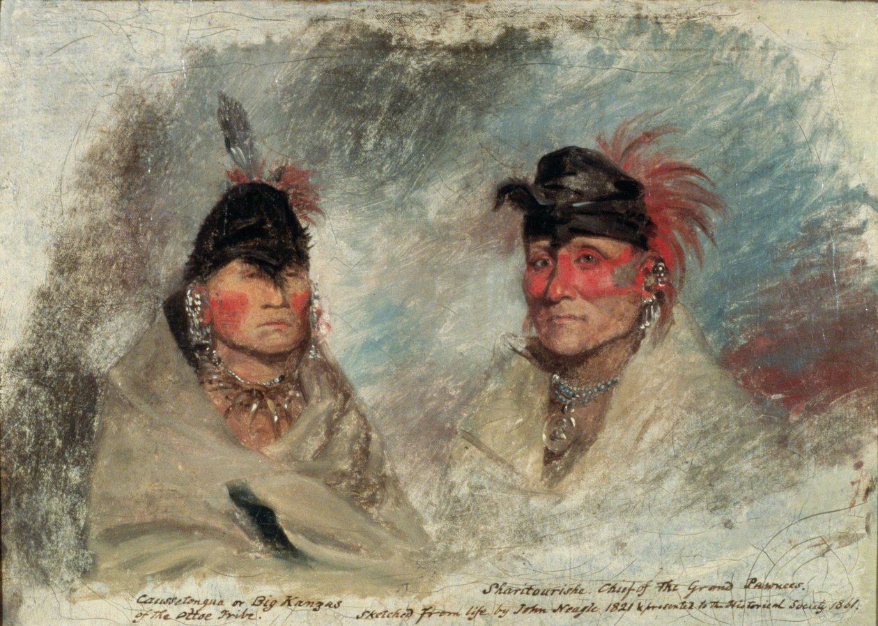 Big Kansas, or Caussetongua, and Sharitarishe, Chief of the Grand Pawnees by John Neagle
