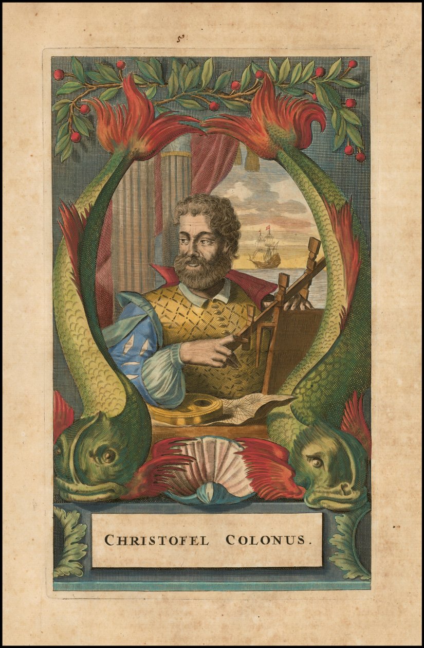 1671 Portrait of Christopher Columbus by John Ogilby
