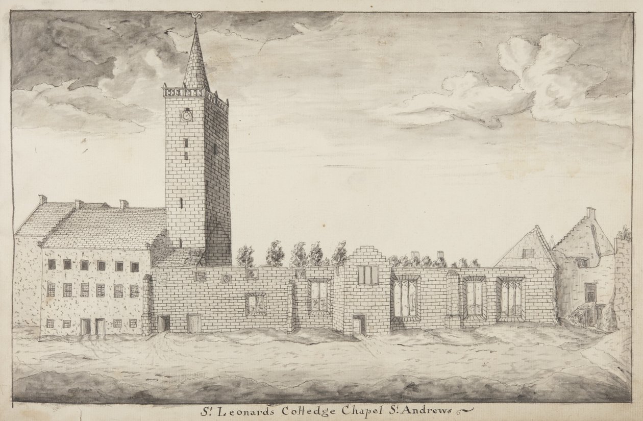 St Andrews Delineated - St Leonards College Chapel St Andrews by John Oliphant