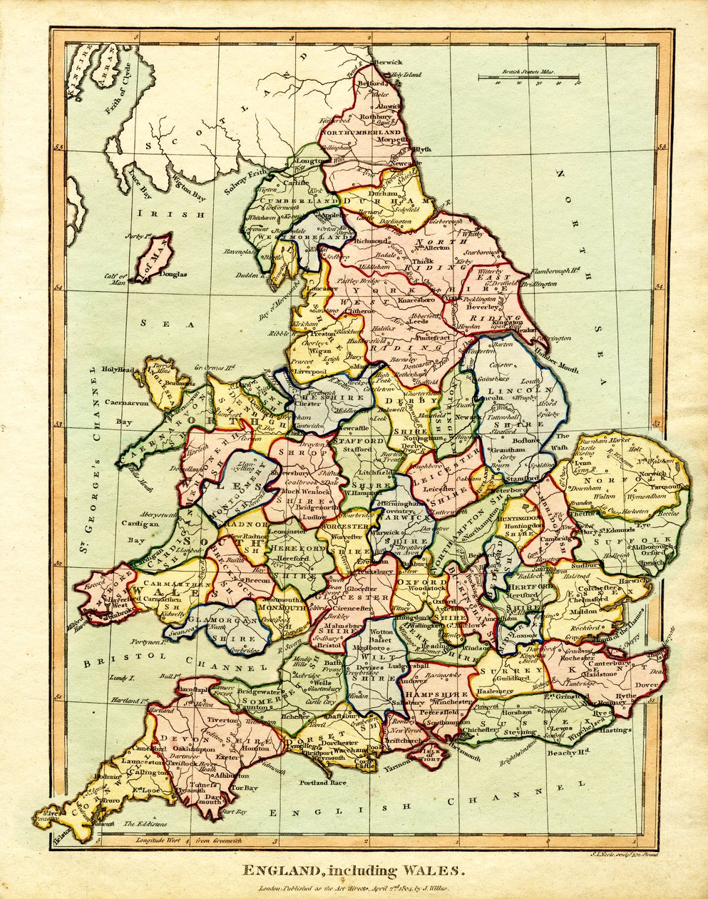 Map of England and Wales by John Pass