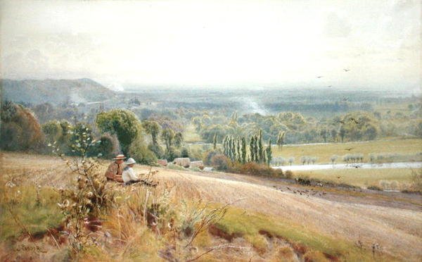 View from Hedsor Hill on the Thames, near Cookham by John Pedder