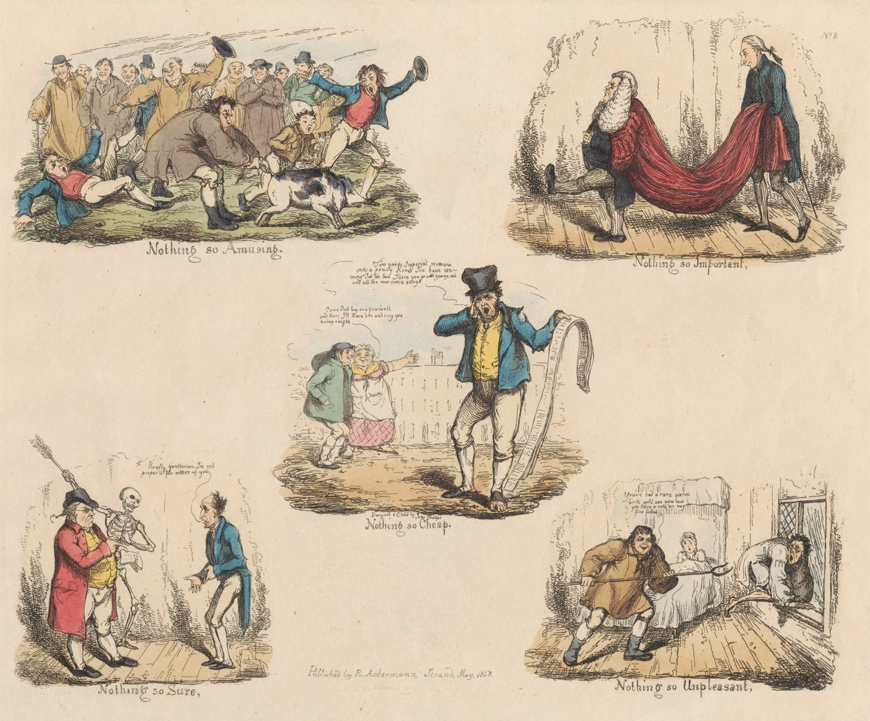 Set of Four: Much Ado About Nothing or Illustrations of Old Sayings by John Phillips