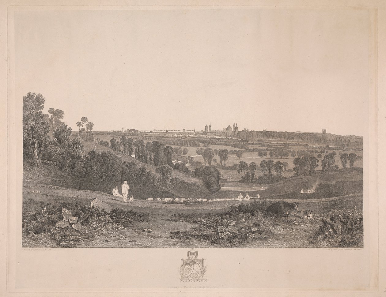 A View of Oxford from the Abingdon Road by John Pye