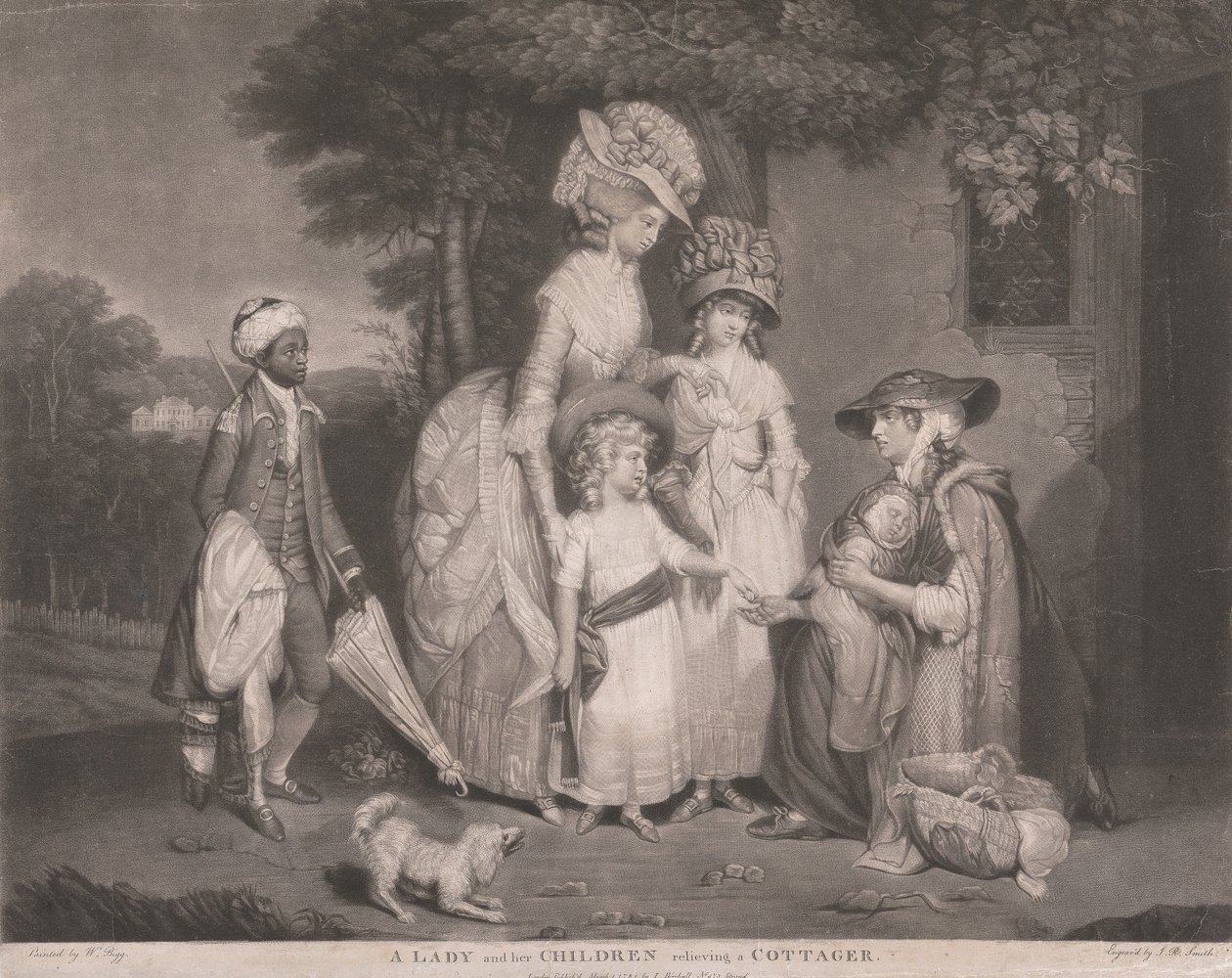 A Lady and Her Children Relieving a Cottager by John Raphael Smith