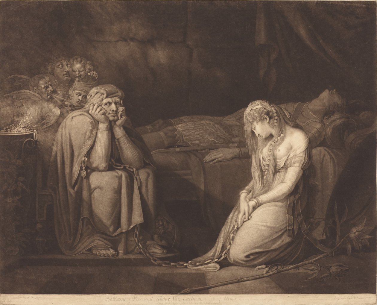 Belisane and Parcival under the Enchantment of Urma by John Raphael Smith
