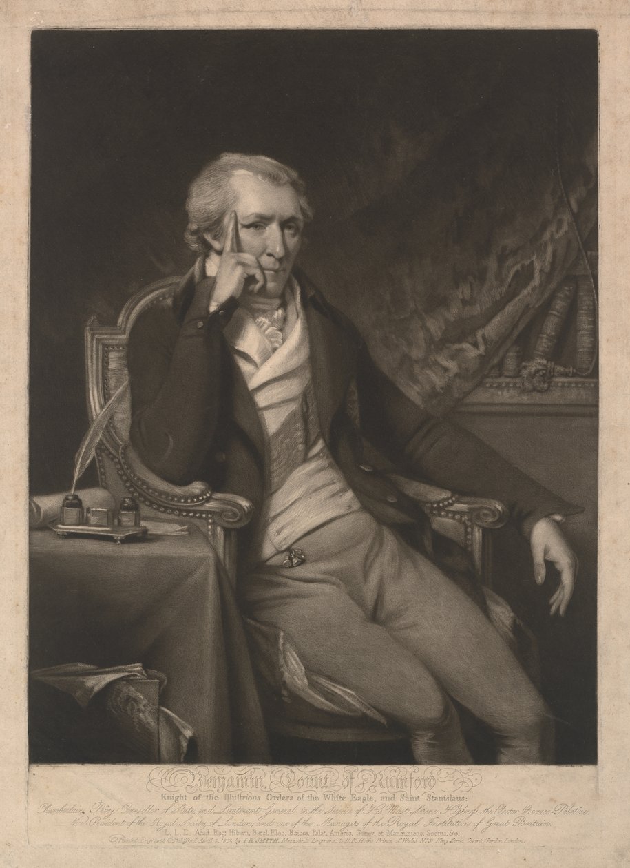 Benjamin Thompson, Count of Rumford by John Raphael Smith