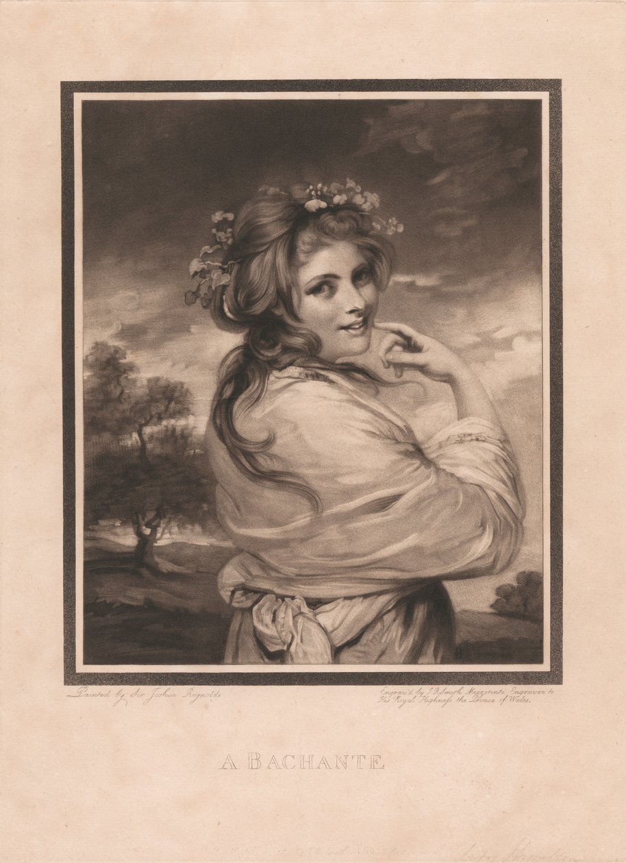 Emma Hart as Bacchante by John Raphael Smith