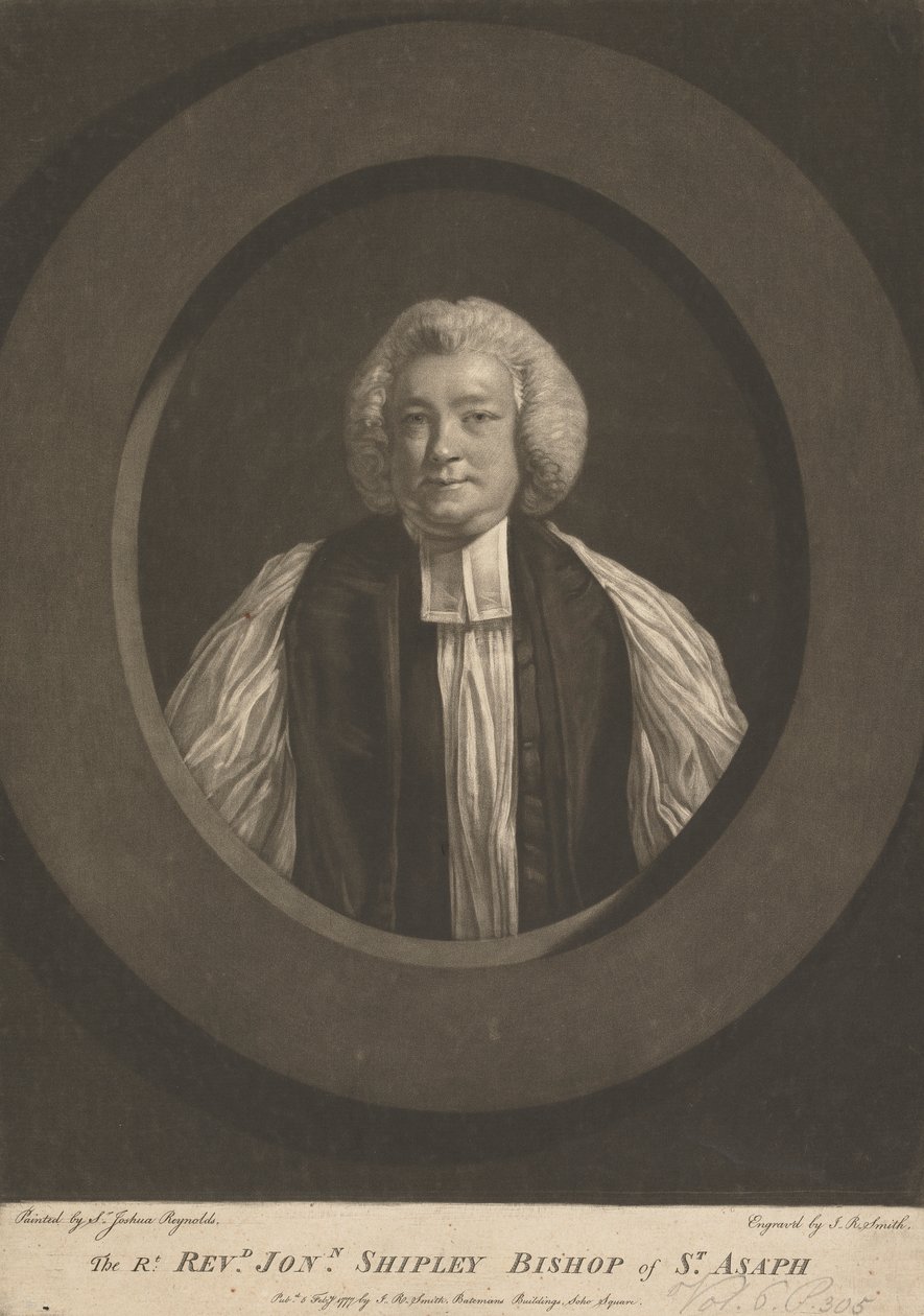 Reverend Jonathan Shipley, Bishop of St. Asaph by John Raphael Smith