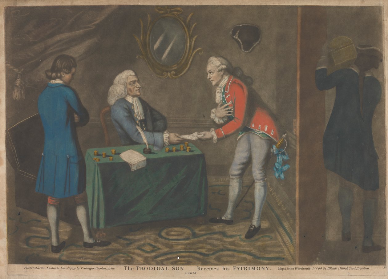 The Prodigal Son Receives His Patrimony (1 of 5) by John Raphael Smith