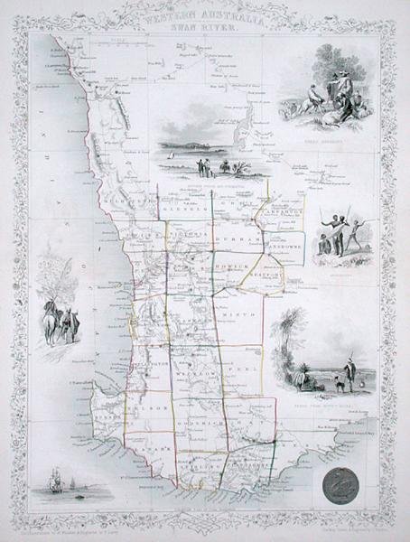 Western Australia, from a Series of World Maps published by John Tallis & Co., London & New York by John Rapkin