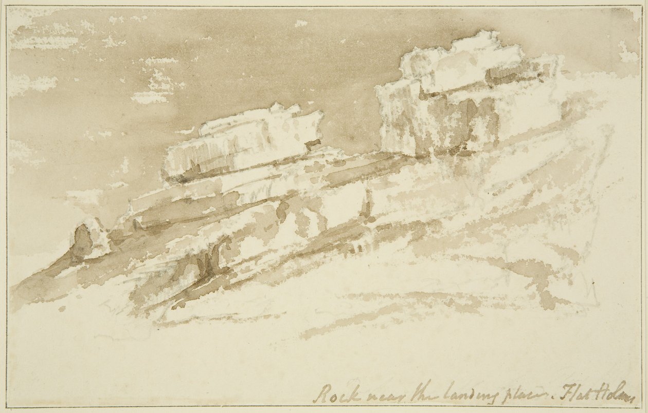 Rocks near Landing Place, Flat Holm by John Reverend Eden