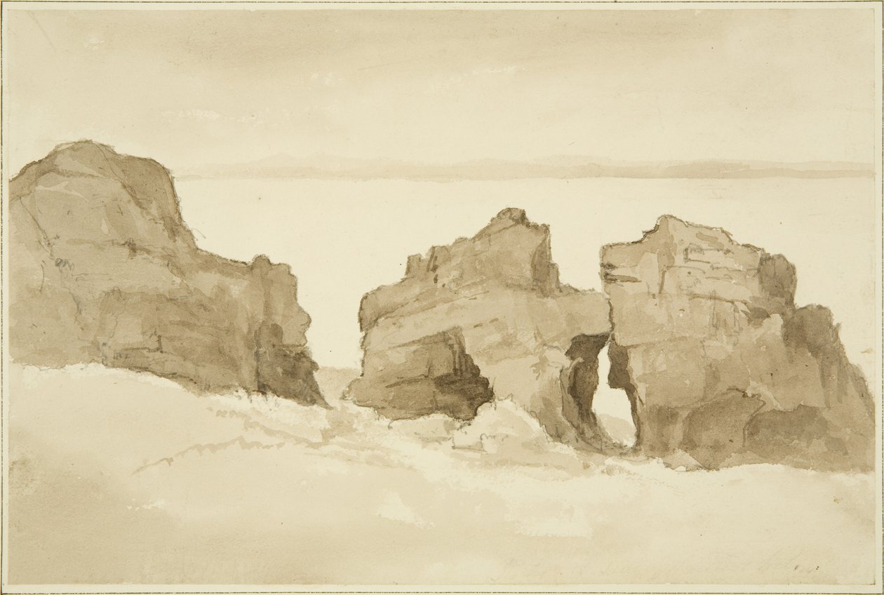 Rocks on North Side of Flat Holm by John Reverend Eden