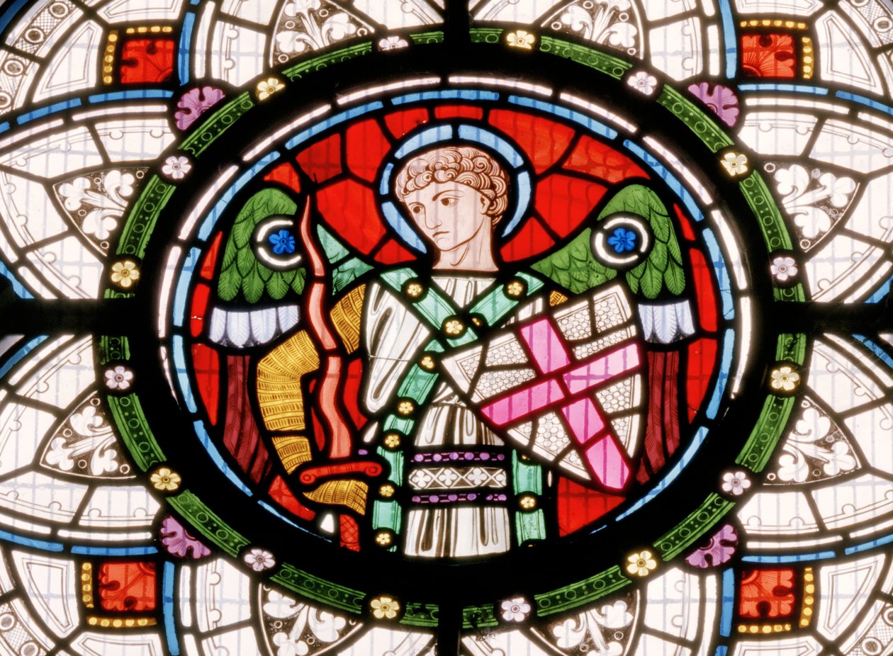 Angel with shield by John Richard Clayton