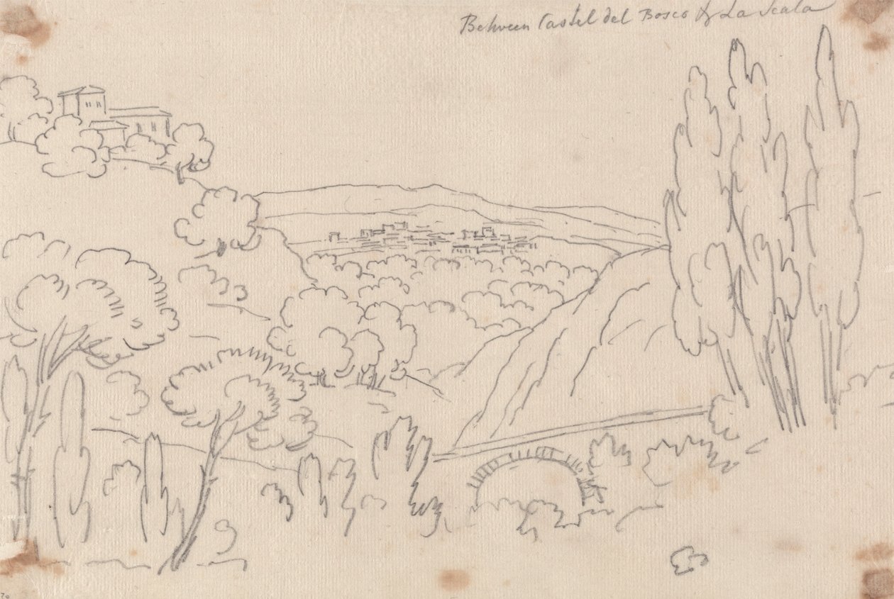 Between Castel del Bosco and La Scala by John Robert Cozens