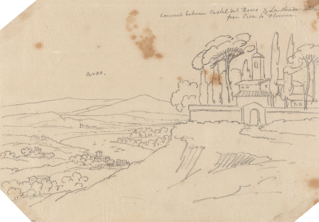 Convent Between Castel del Bosco and La Strada Scala by John Robert Cozens