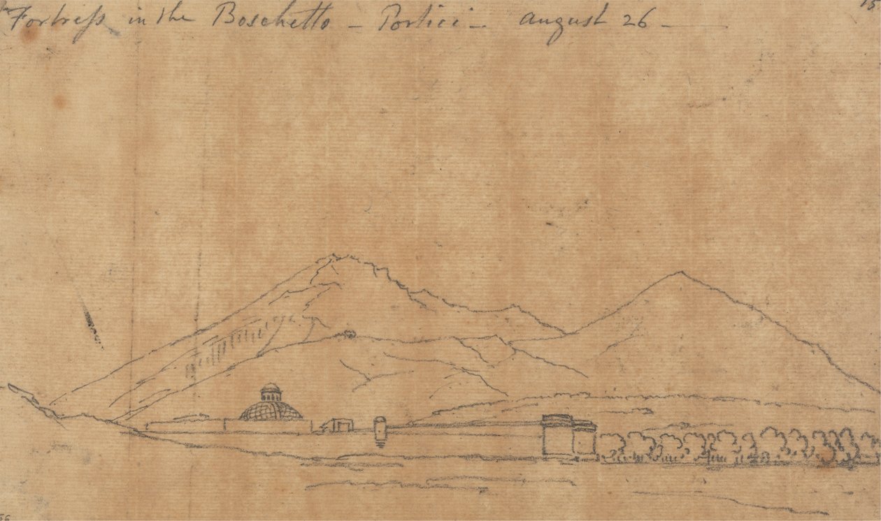 Fortress in the Boschetto, Portici, August 26 by John Robert Cozens