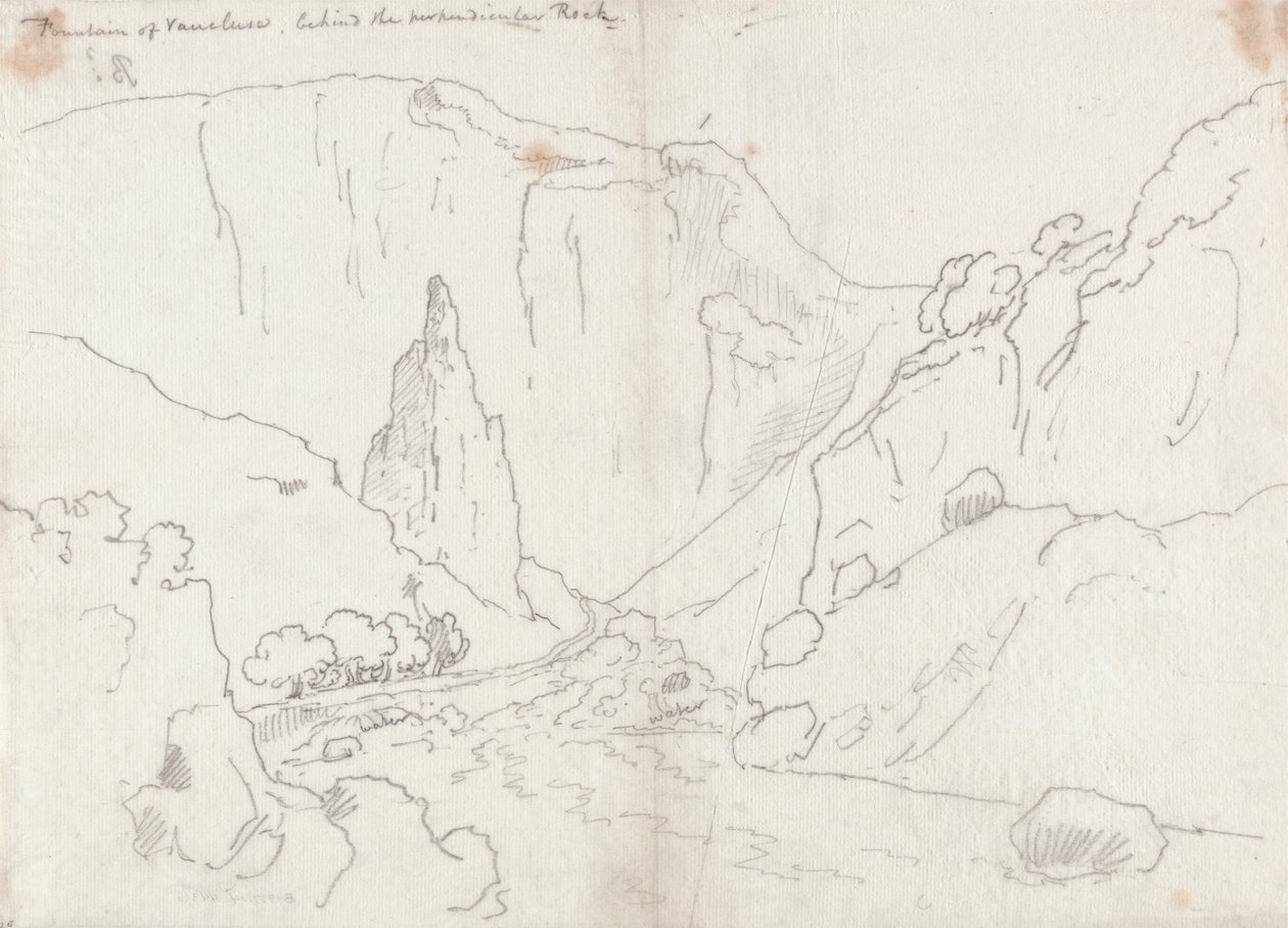 Fountain of Vaucluse, behind the Perpendicular Rock by John Robert Cozens