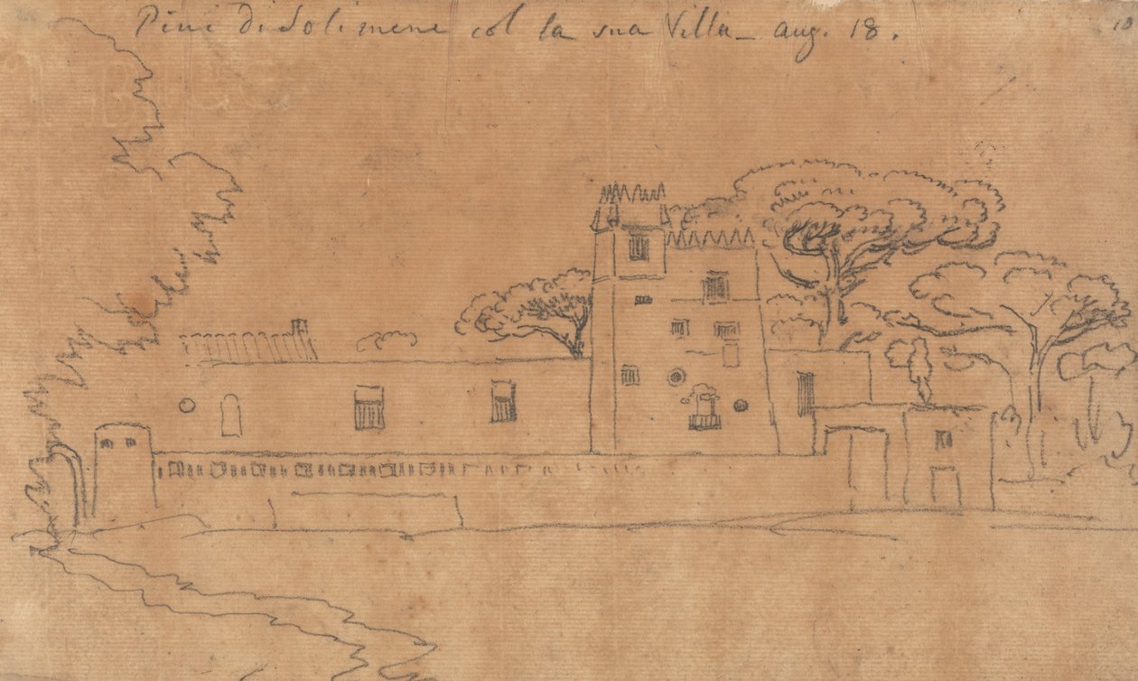 Pini di Solimena col la sua Villa, August 18 by John Robert Cozens