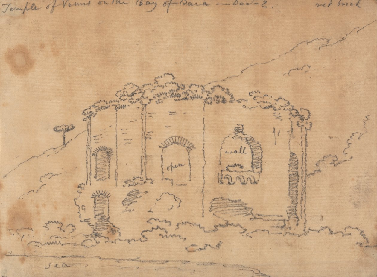 The Temple of Venus on the Bay of Baia, December 2 by John Robert Cozens