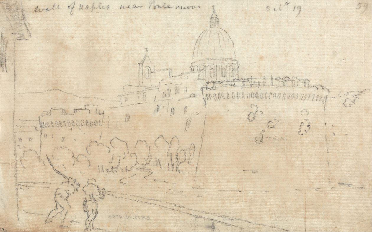 The Wall of Naples near Ponte Nuovo by John Robert Cozens