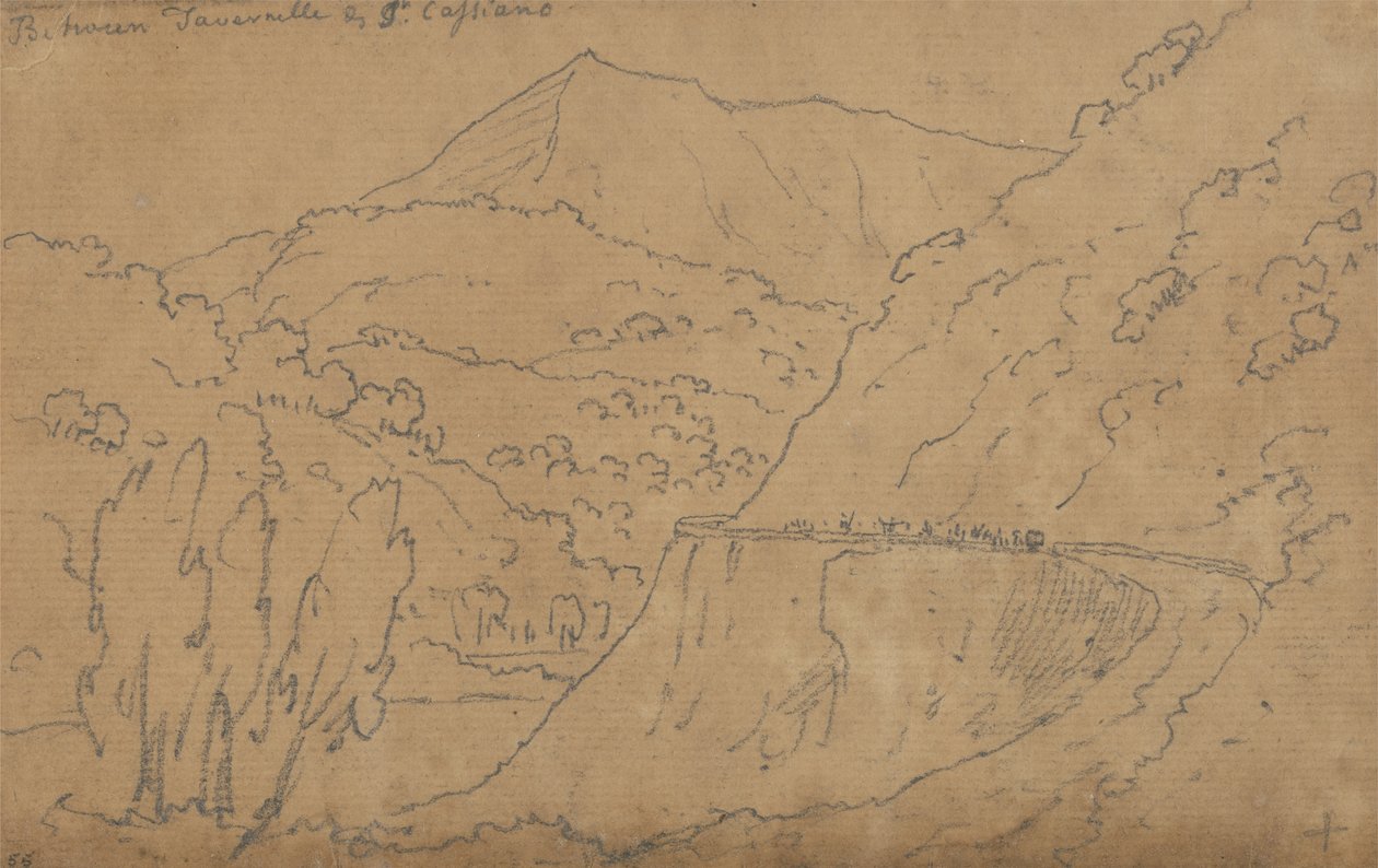 Top: Between Tavernelle and Capriano; Bottom: Lago di Bolsena by John Robert Cozens