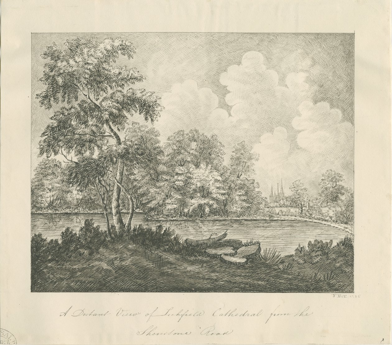 Lichfield Cathedral - West South West View (Distant) by John Robert Fernyhough