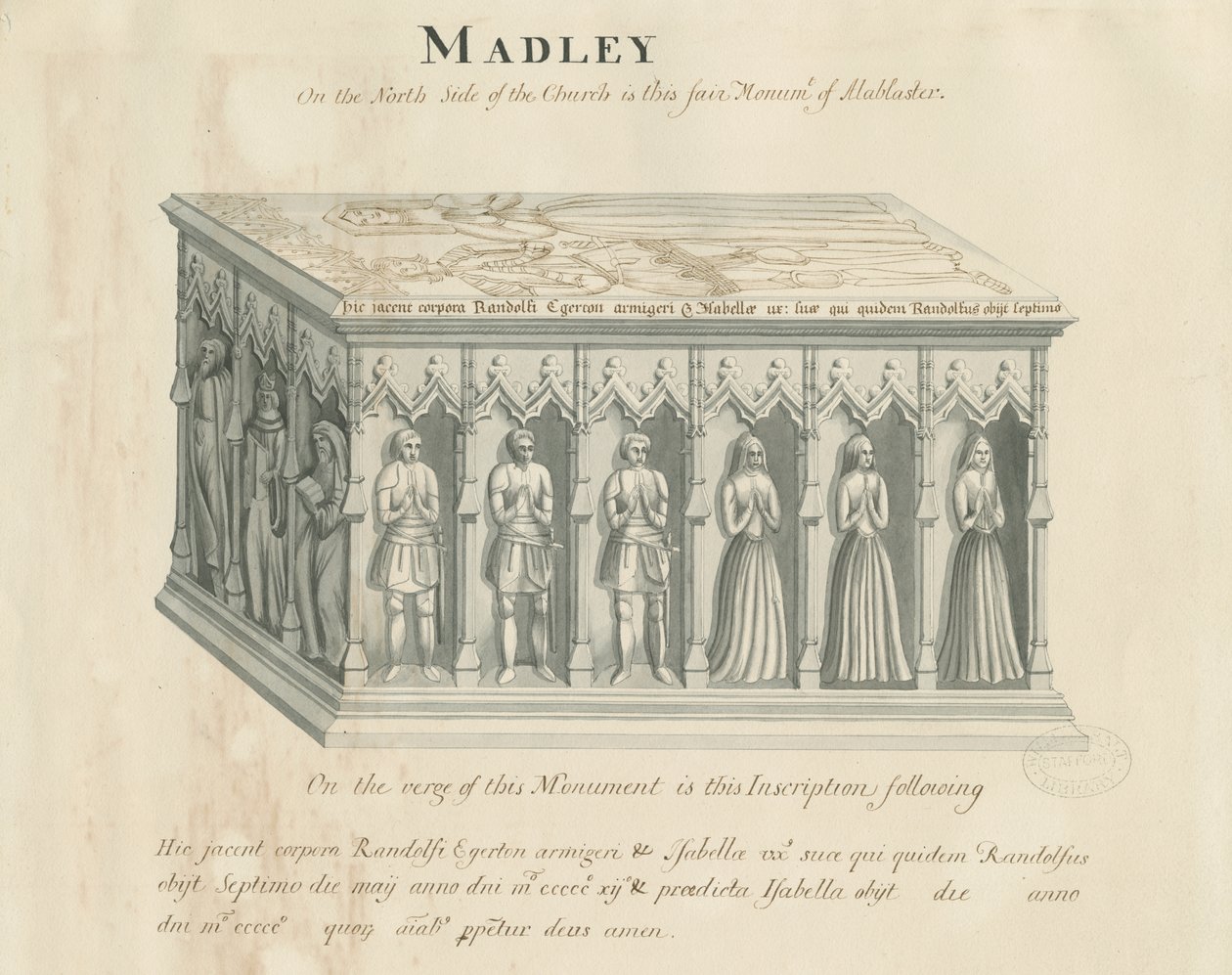 Madeley Church - Monument to Randolf Egerton by John Robert Fernyhough
