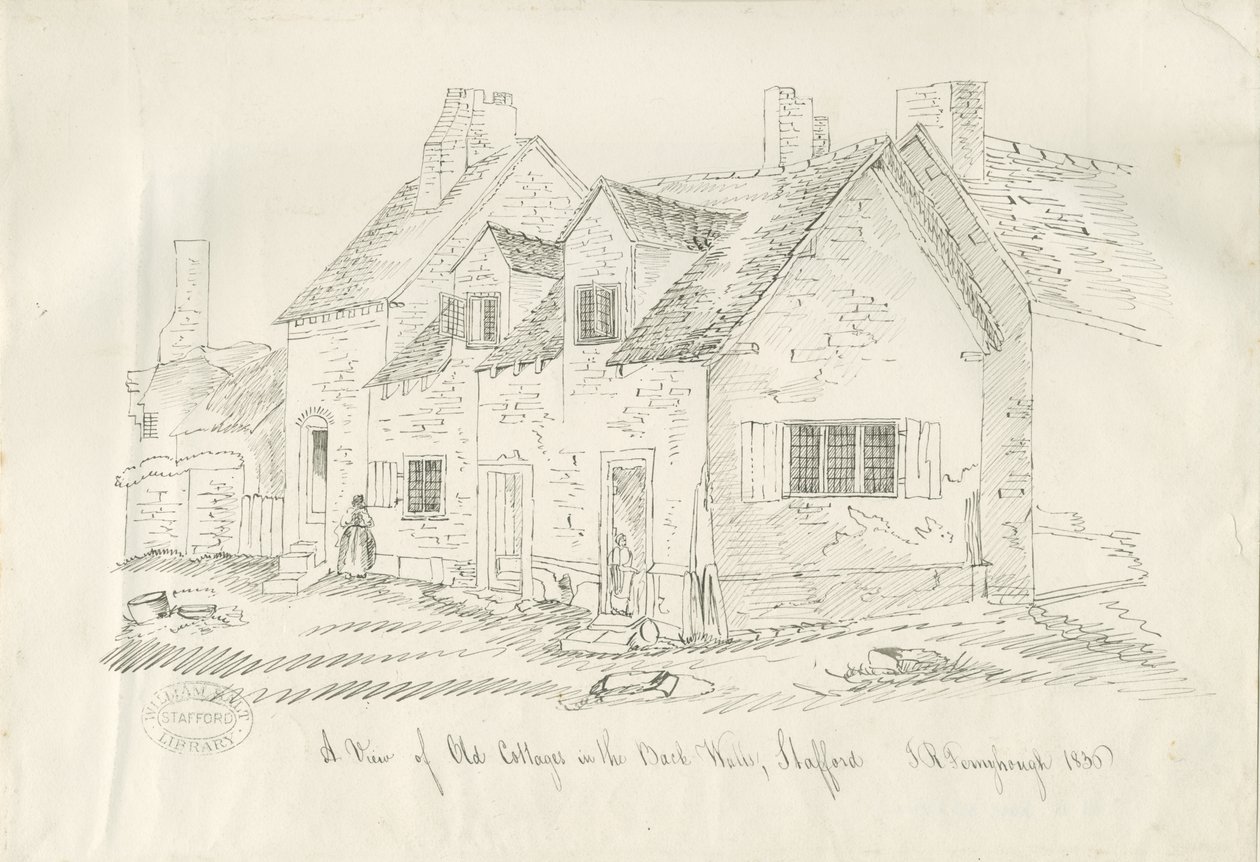 Stafford - Old Cottage in Back Walls by John Robert Fernyhough