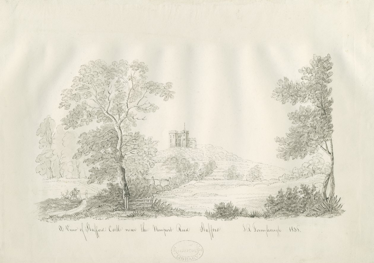 Stafford Castle - Near the Newport Road by John Robert Fernyhough