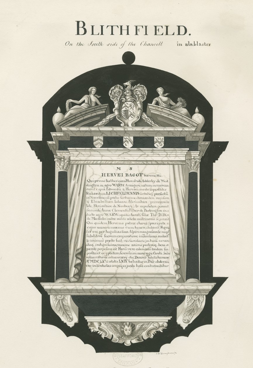 Tablet in Blithfield Church - Sir Hervey Bagot, Bart. by John Robert Fernyhough
