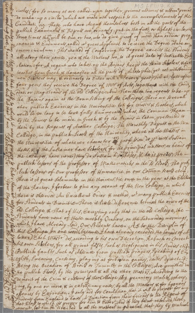 A Letter from John Row, a Student at St Andrews, to His Uncle by John Row