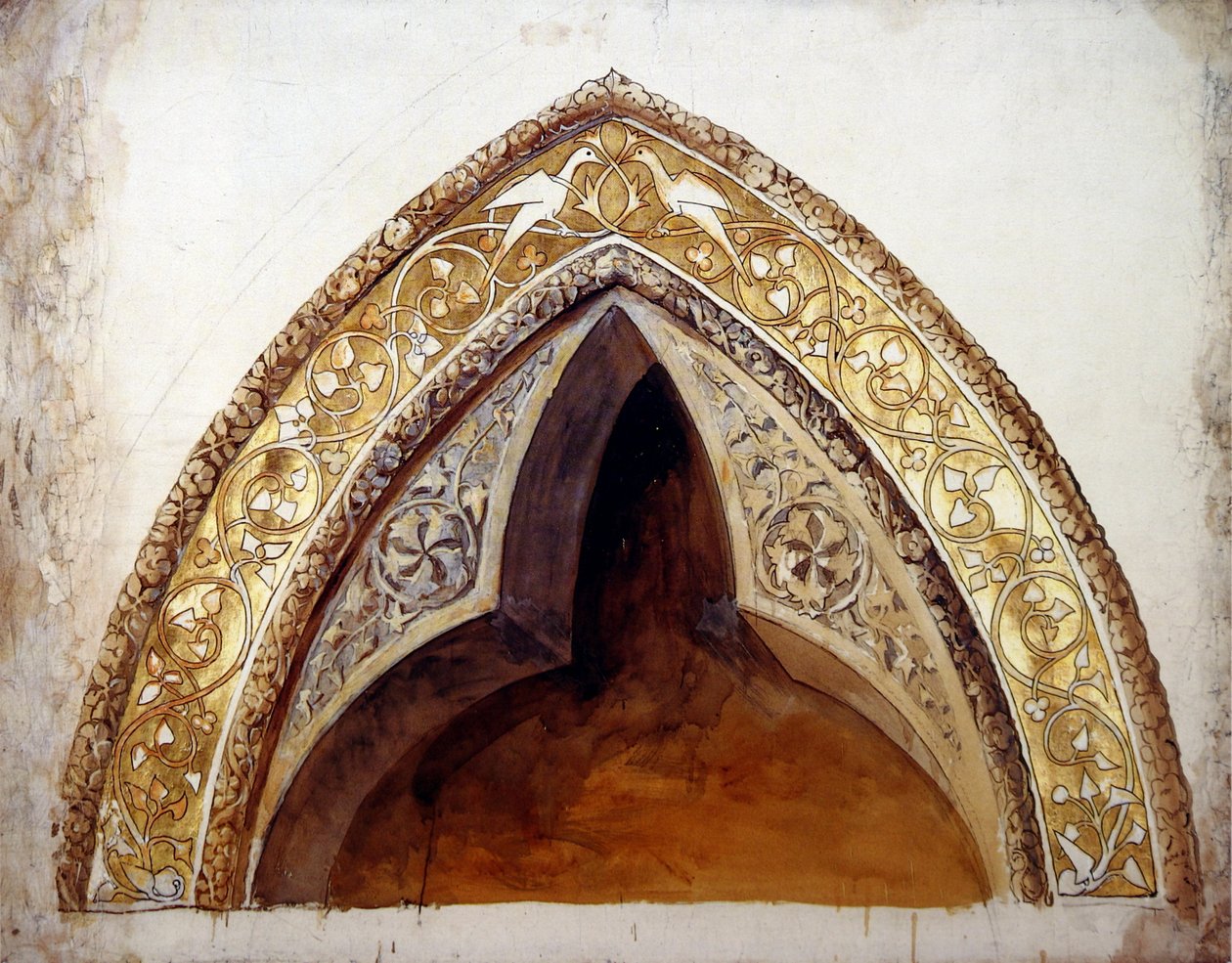 Edinburgh Lecture Diagram: Decorated Cusped Gothic Window by John Ruskin