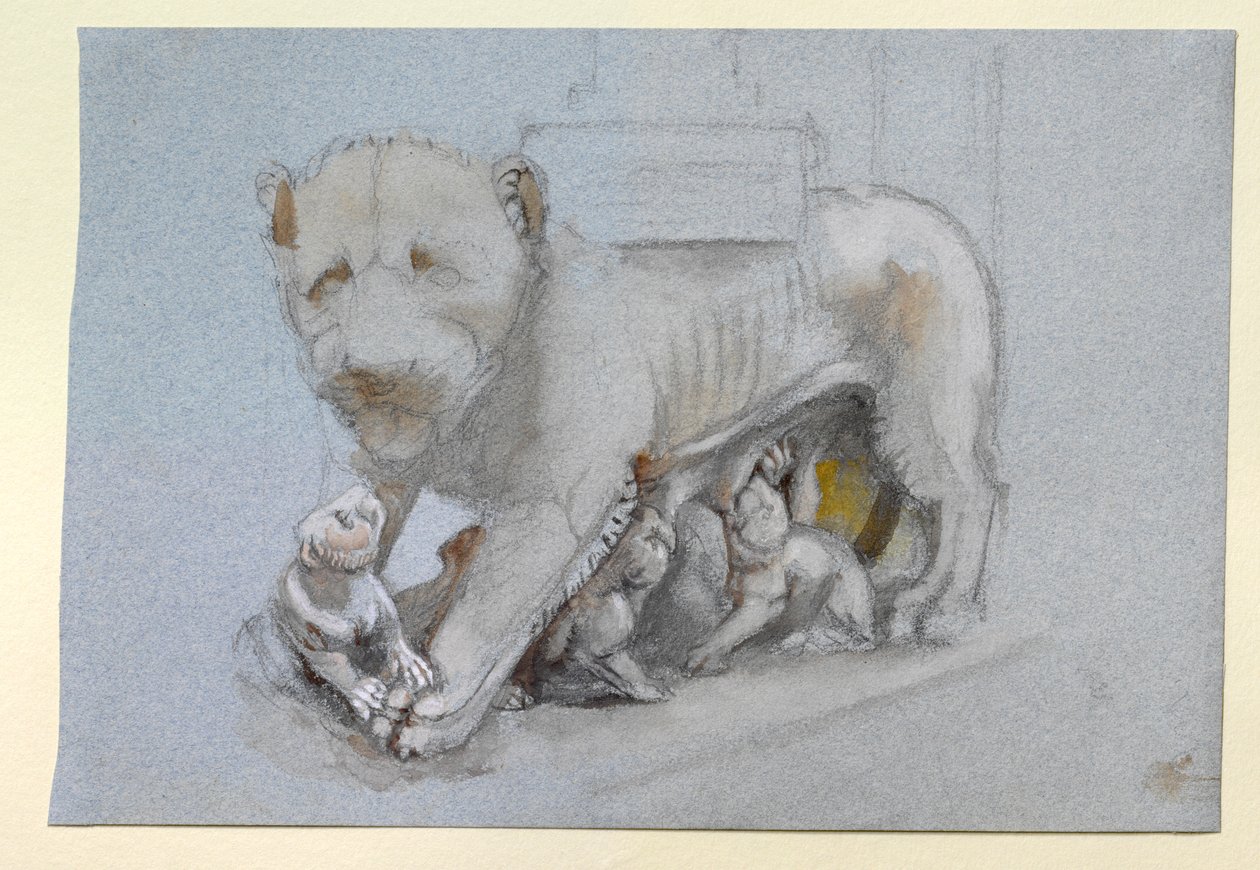 Sketch of Lioness and Cubs from Nicola Pisano