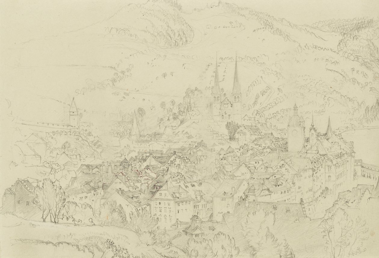 View of Luzern from above, October-December 1861 by John Ruskin