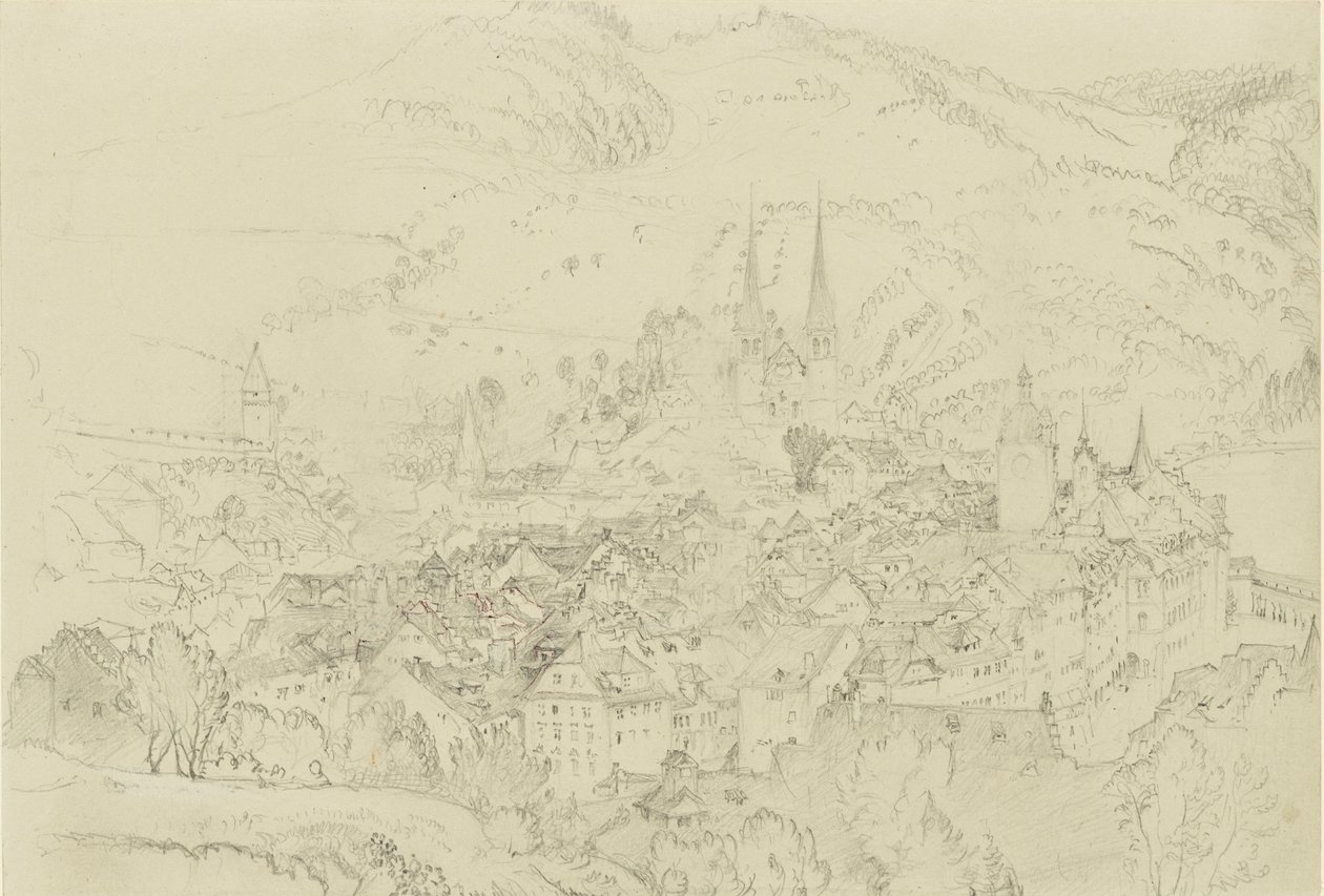 View of Luzern from above by John Ruskin
