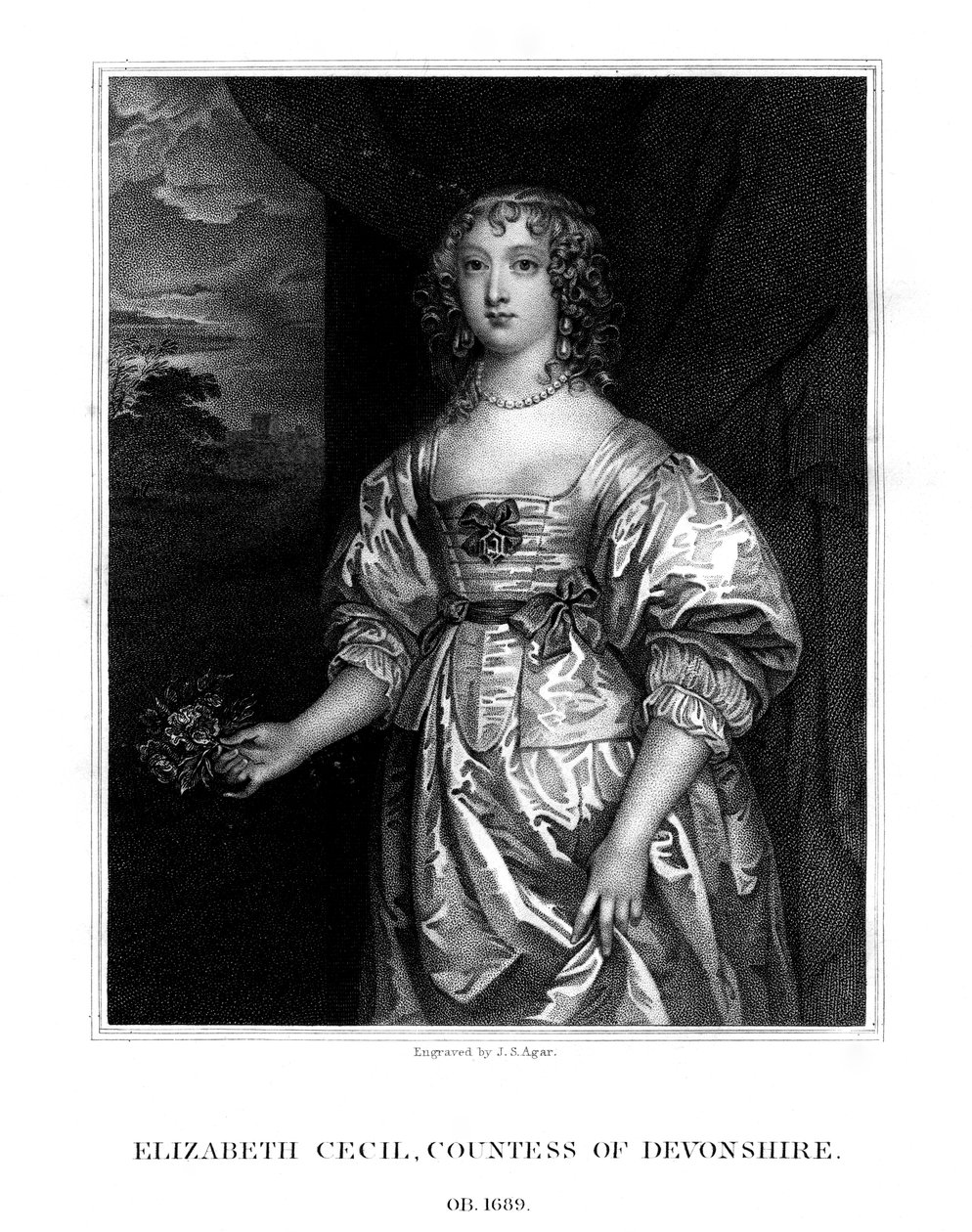 Elizabeth Cecil, Countess of Devonshire, 1824 by John Samuel Agar