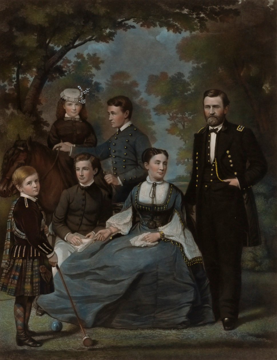 General Grant and His Family by John Sartain