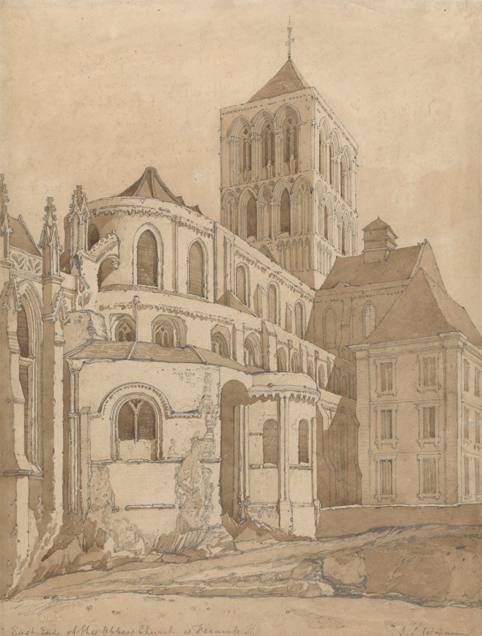 Abbey Church at Fecamp, Normandy by John Sell Cotman