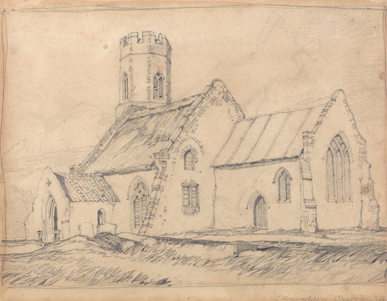 Brampton Church, Norfolk, from the South-East by John Sell Cotman
