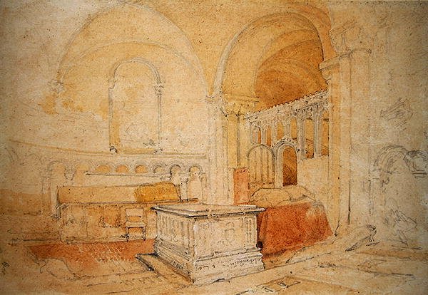 Interior of Norwich Cathedral by John Sell Cotman
