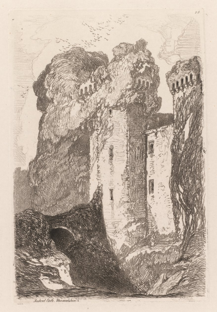 Liber Studiorium: Ragland Castle, Monmouthshire by John Sell Cotman
