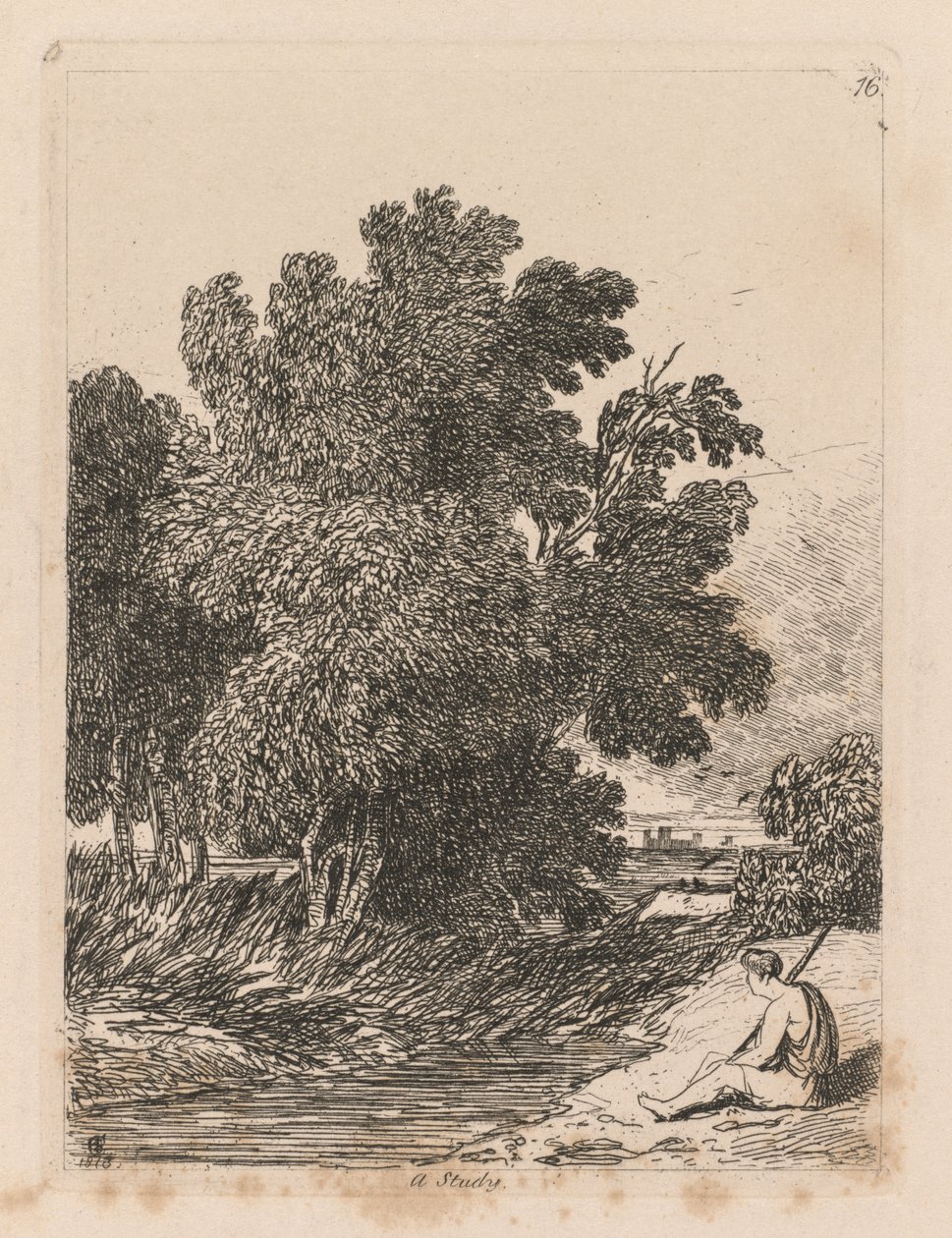 Liber Studiorum: Plate 16, A Study by John Sell Cotman