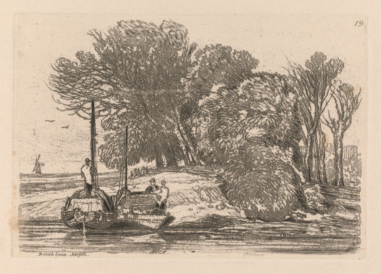 Liber Studiorum: Plate 19, Postwick Grove, Norfolk, 1838 by John Sell Cotman