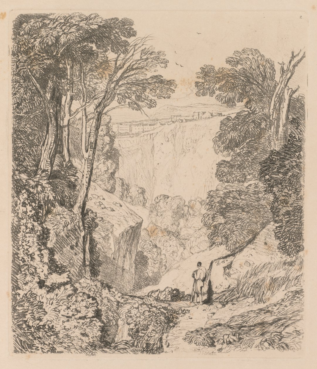 Liber Studiorum: Plate 2, View of Clifton by John Sell Cotman