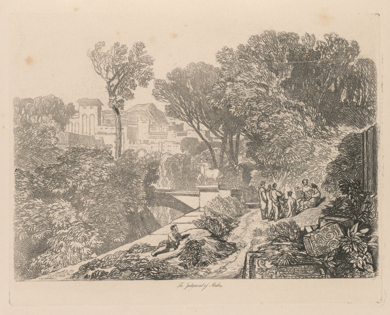 Liber Studiorum: Plate 6, The Judgment of Midas by John Sell Cotman