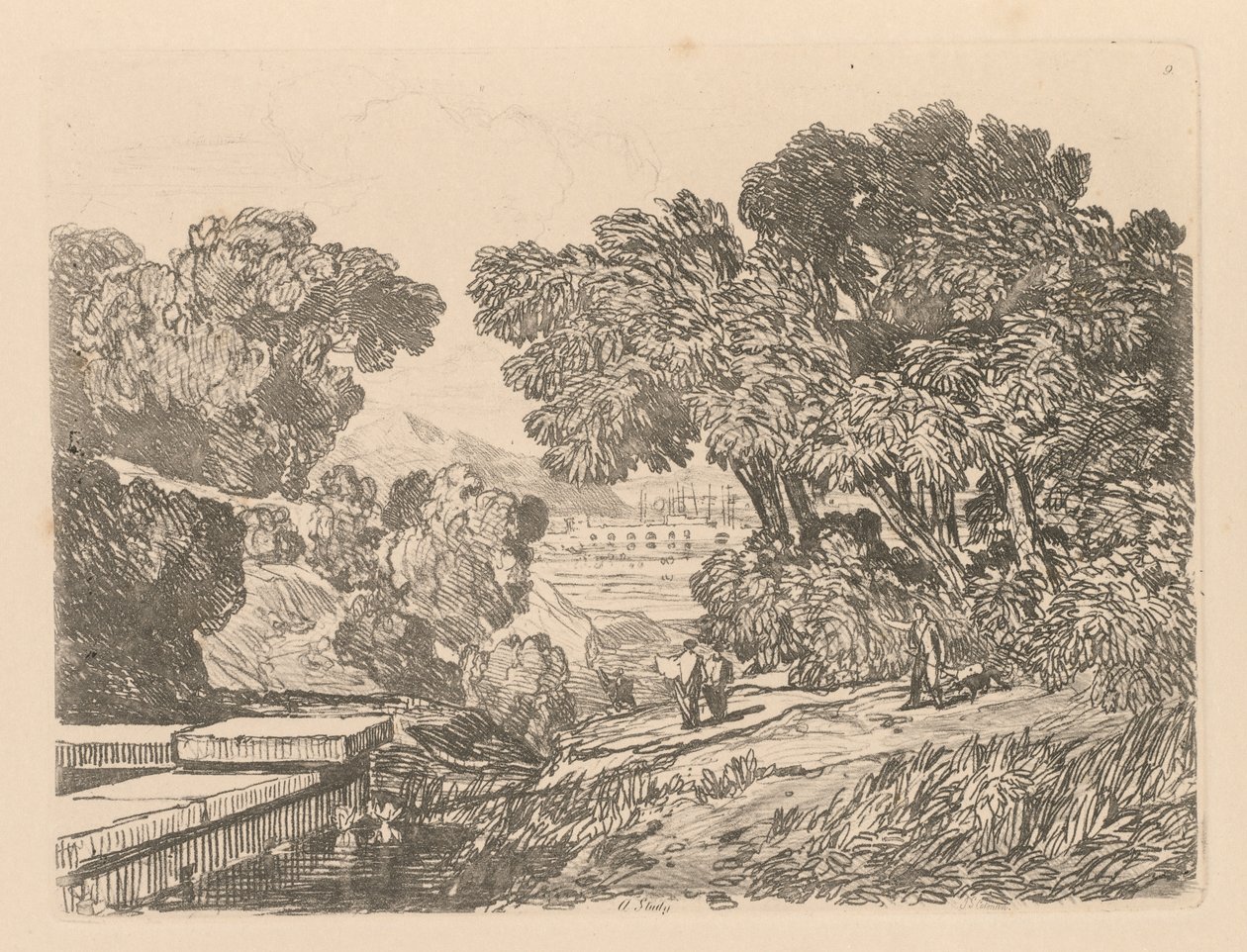 Liber Studiorum: Plate 9, A Study, 1838 by John Sell Cotman