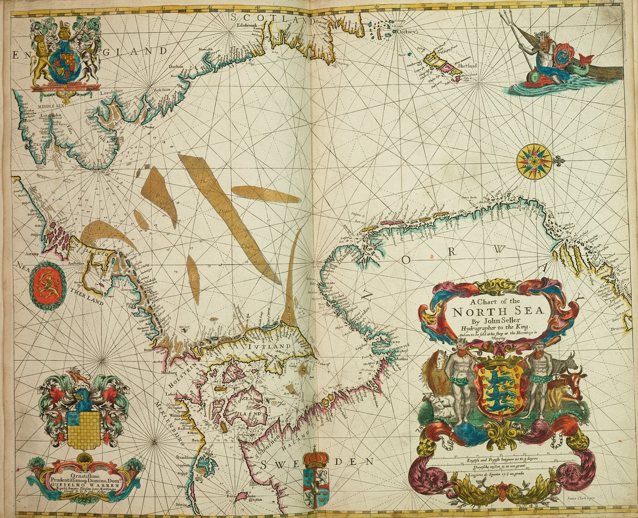 A chart of the North Sea by John Seller