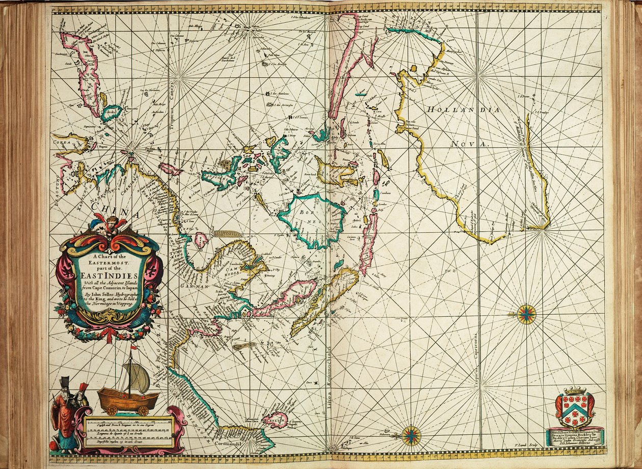 A chart of the easternmost part of the East Indies with all the adjacent islands from Cape Comorin to Japan by John Seller